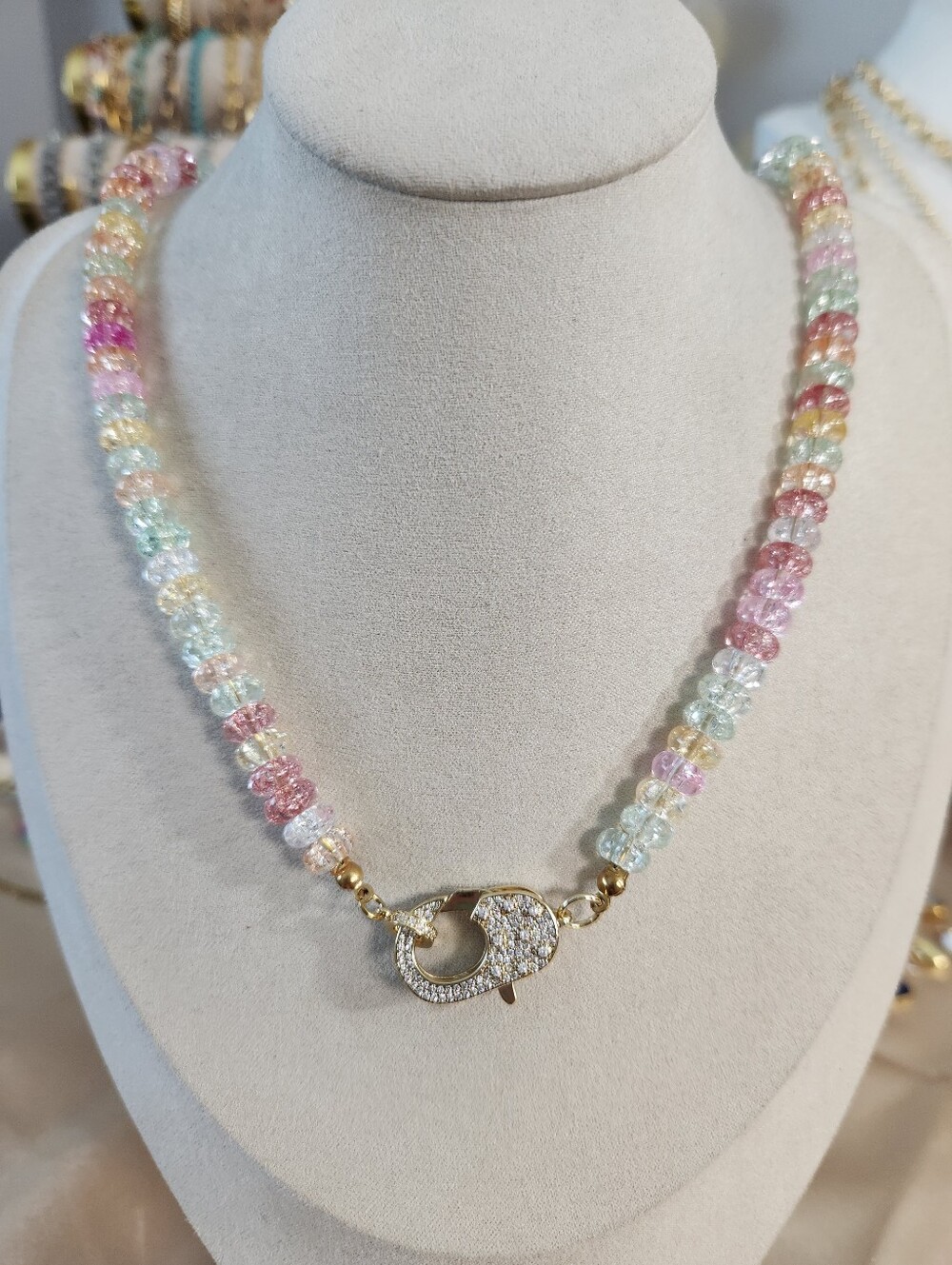 Handmade Candy Iced Carabiner Necklace